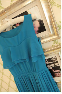 Đầm maxi xanh